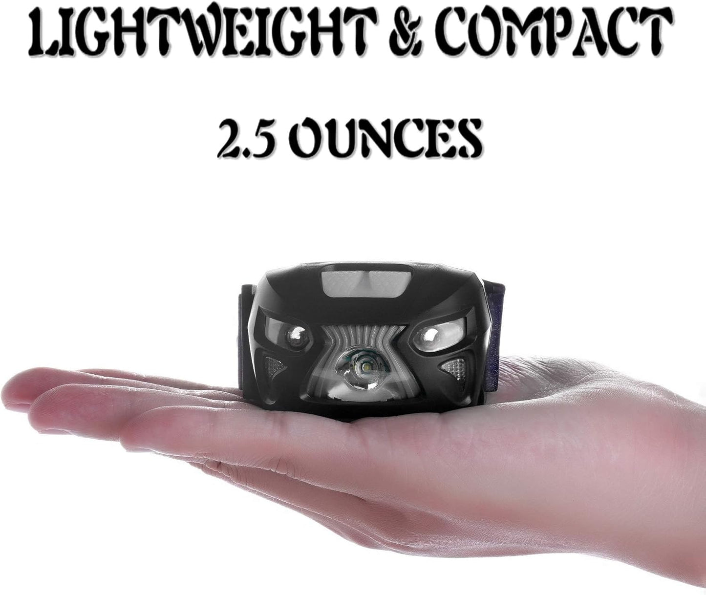 APUNOL Rechargeable LED Head Torch – 2 Pack, 800lm, IPX4