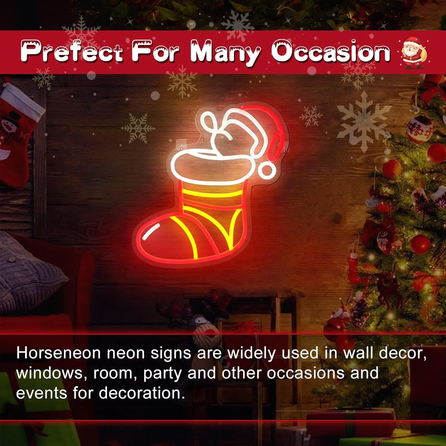 WingFly USB Christmas LED Neon Sign – Festive Indoor Wall Décor, USB Powered