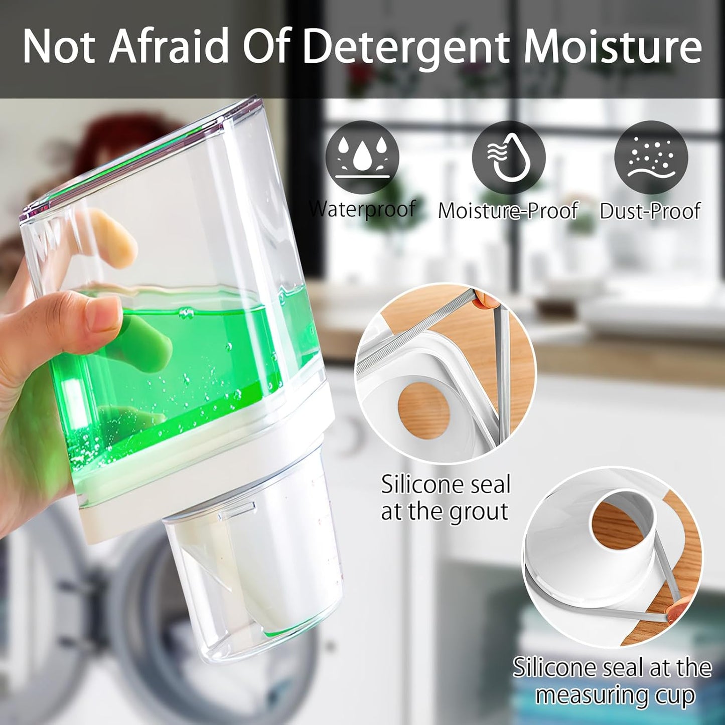 HENGBIRD 1.5 L Washing Powder Dispenser – Airtight, Easy‑Pour, Multi‑Use Storage