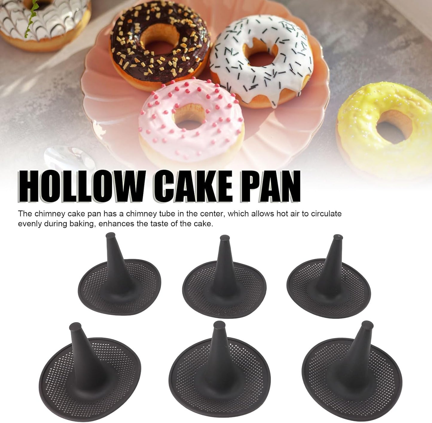 Aoveew Chimney Chiffon Cake Silicone Baking Mould Non Stick
