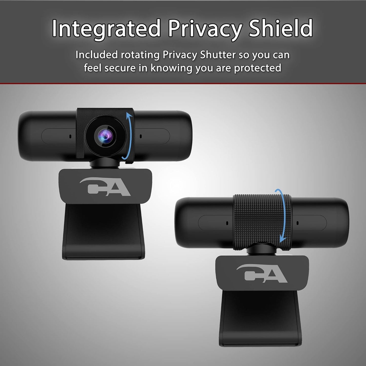 Cyber Acoustics 5MP Super HD Webcam WC‑3000 Autofocus, Privacy Shutter, Zoom Cert.