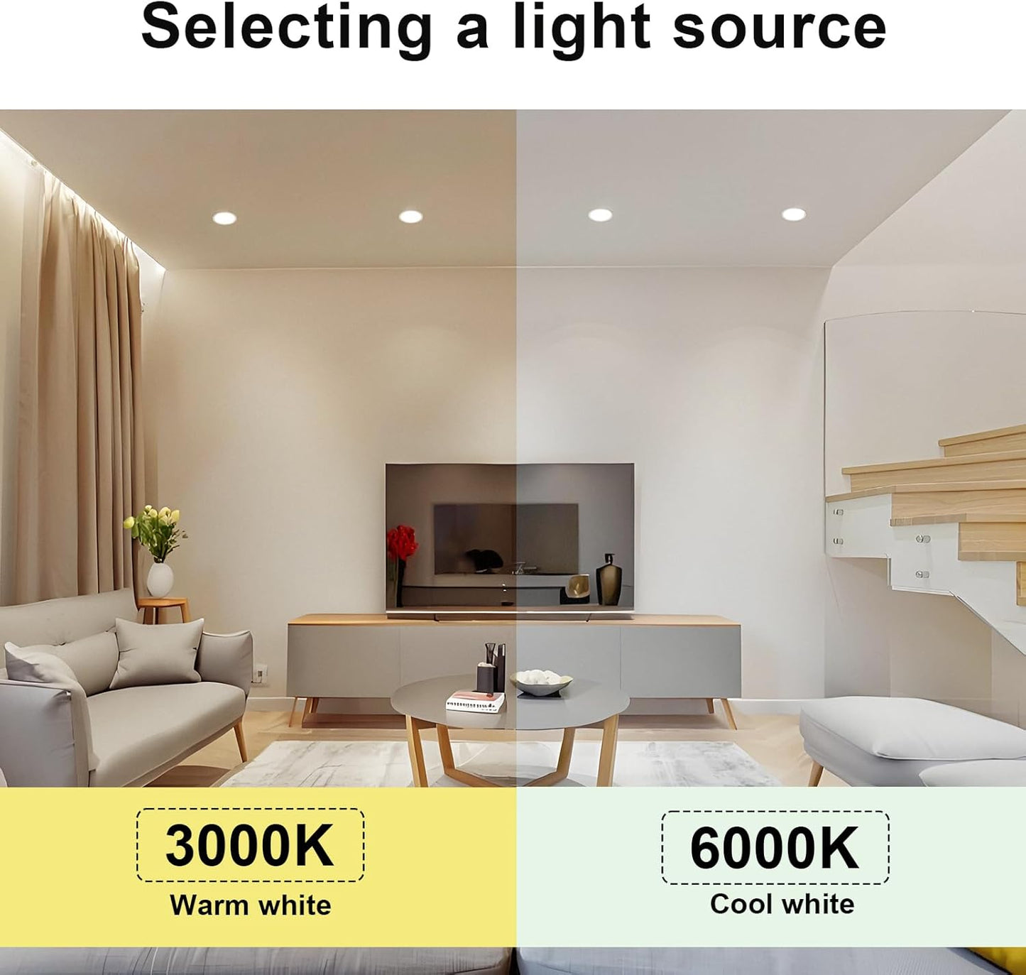 Sweier 5× 3000 K LED Ultra Slim Recessed Downlights 5W 480lm – Pack for Home