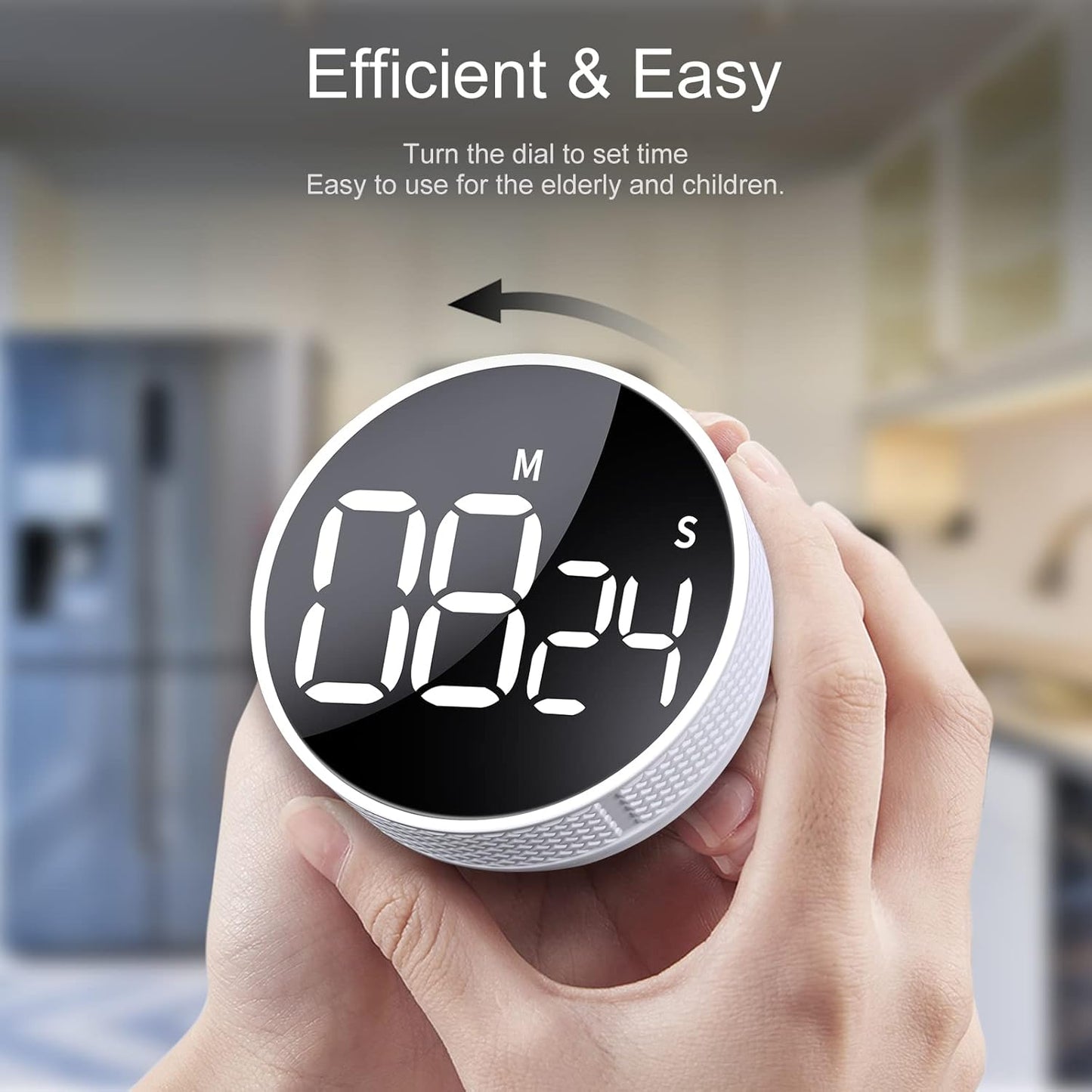 AVINIA LED Visual Kitchen Timer – Large Display, Magnetic, Loud Alarm