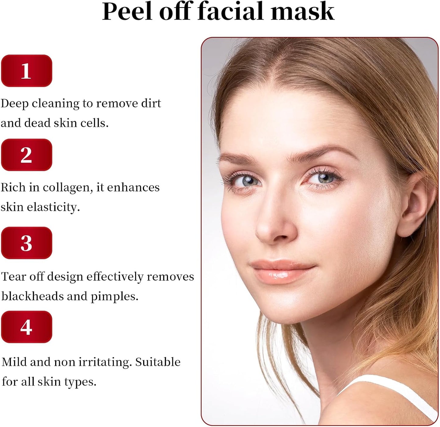 LuGirlre Collagen Peel‑Off Face Mask 2‑Pack – Hydrating & Firming “Glass Skin”