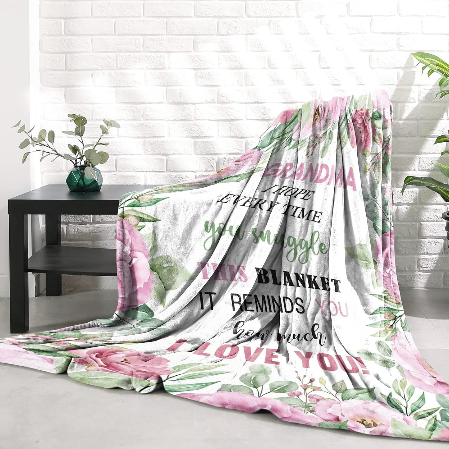 Sowide ‘Best Grandma’ Super Soft Flannel Blanket – Ideal Gift from Grandchildren