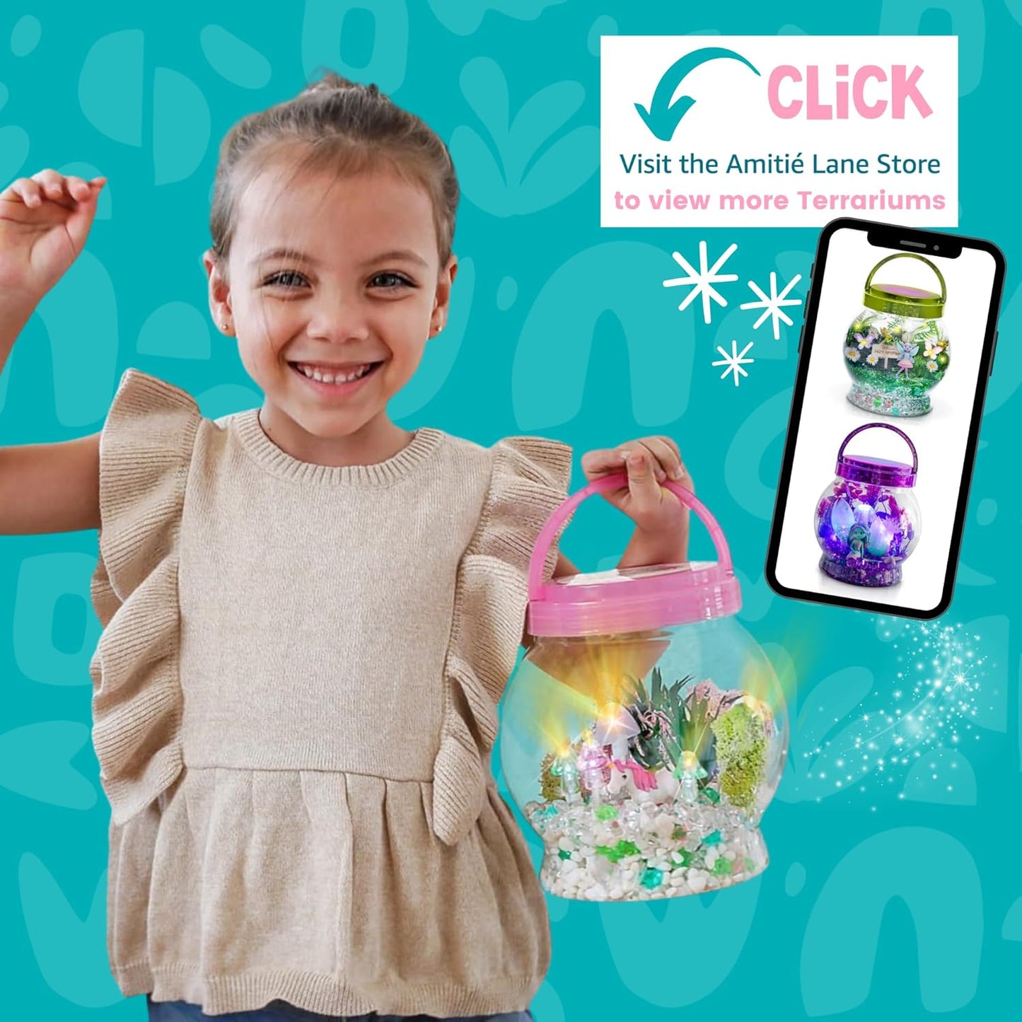 Light-Up Unicorn Terrarium Kit for Kids – DIY Unicorn Night Light, Creative Gift