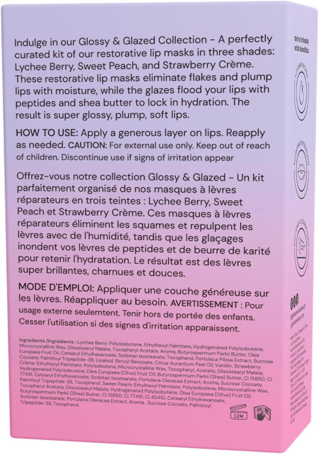 Glossmetics Glossy & Glazed Overnight Lip Mask – Hydrating Fruit Butter Gloss