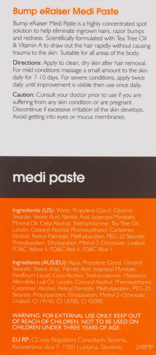 “Bump eRaiser Medi Paste 30 ml – Ingrown Hair & Razor Bump Treatment”