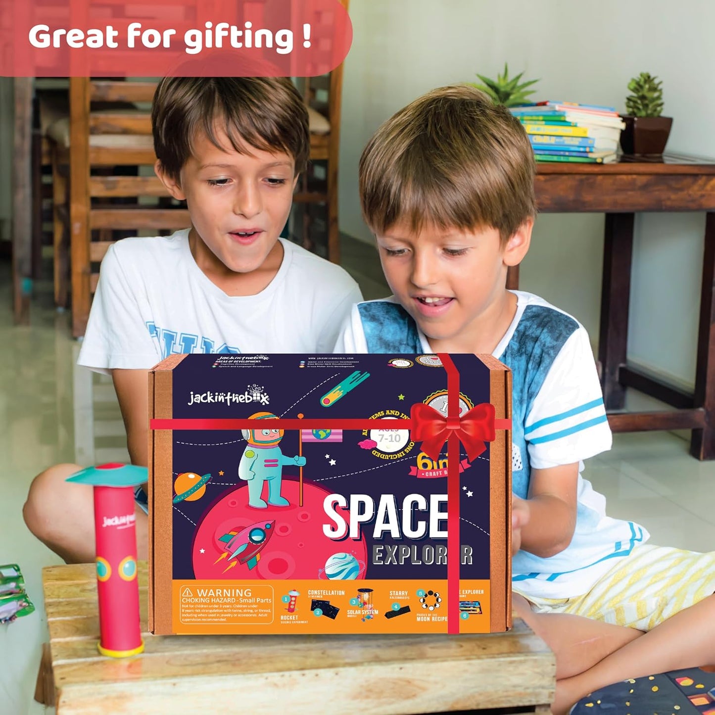 JackInTheBox Space Science 6-in-1 Craft Kit STEM Toy Age 6-10 Solar System Gift