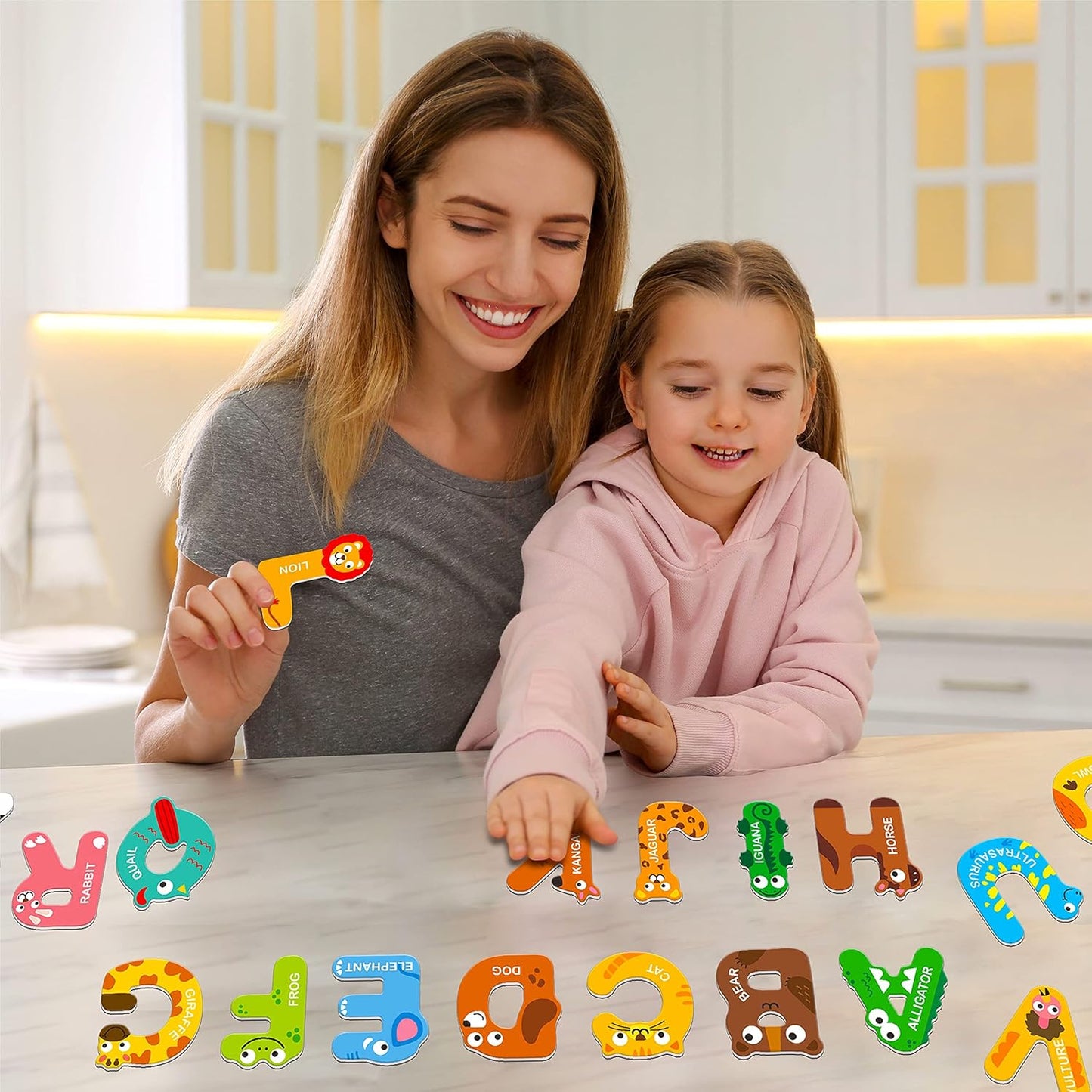 Large Magnetic Animal Alphabet Letters – Safe, Colourful ABC Learning Magnets