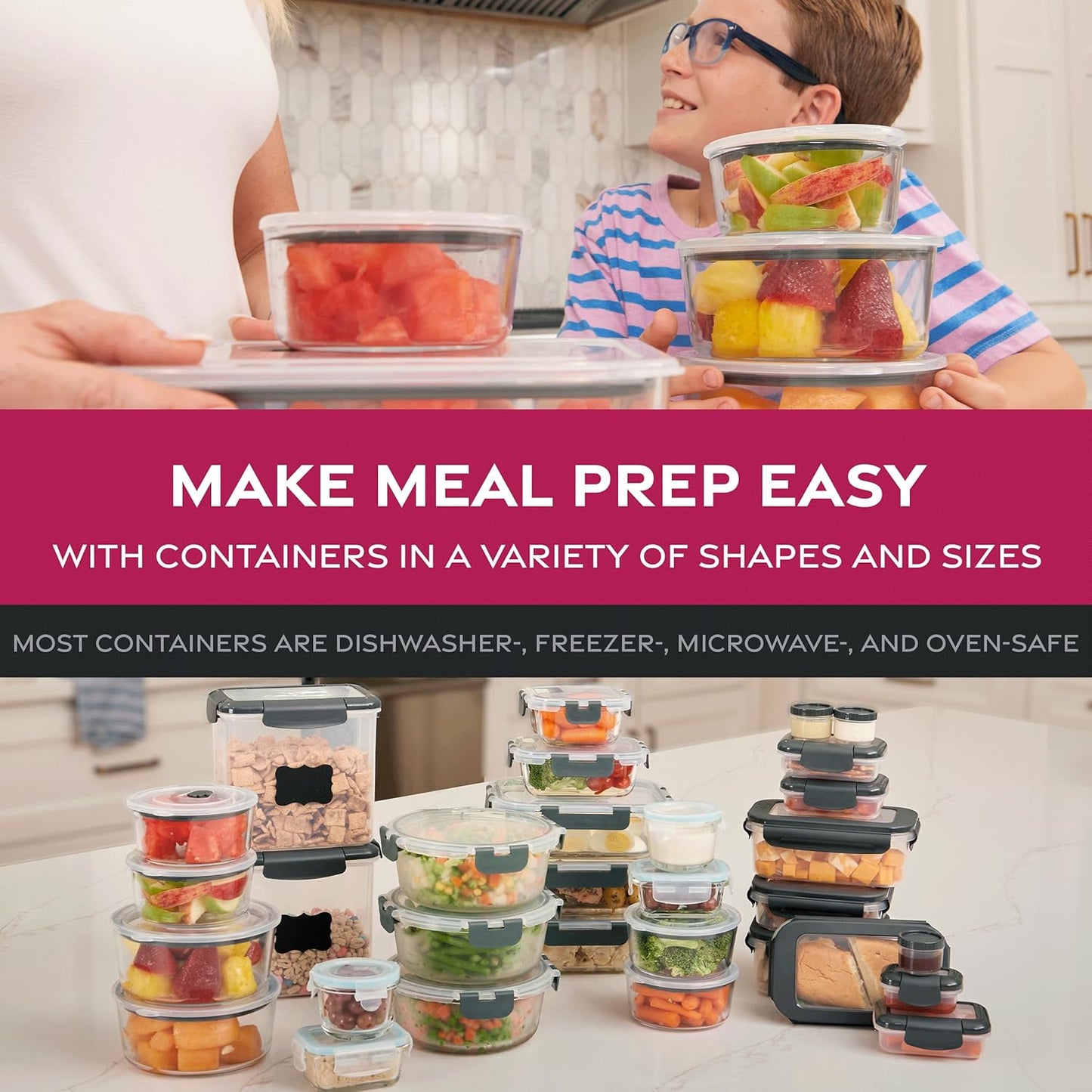 FineDine 40‑Piece Airtight Food Storage Containers Set | Leakproof BPA‑Free