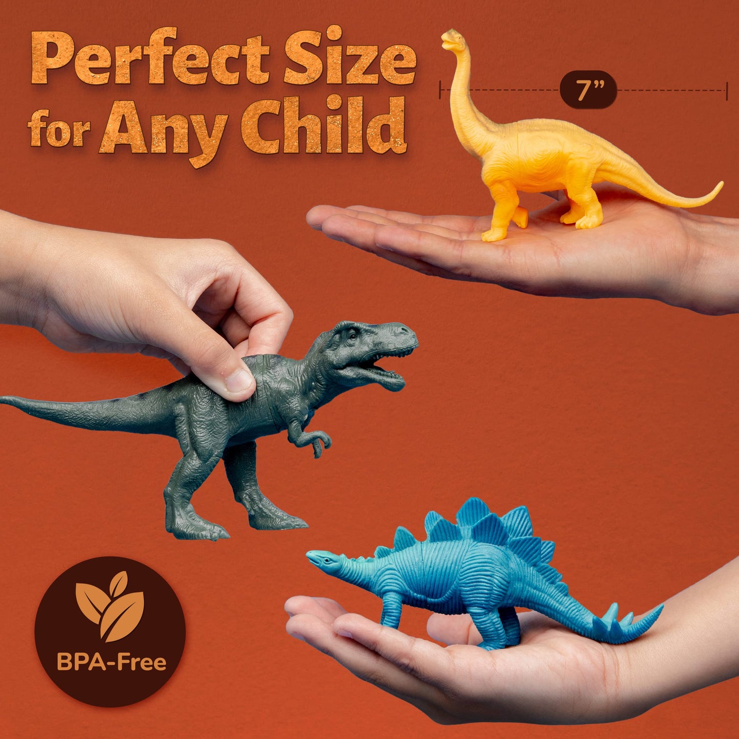 Li'l-Gen 12 Dinosaur Figures with Sound Book & Play Mat - Kids 3+