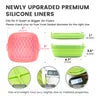 Flendy Foldable Air Fryer Silicone Liners 2 Pcs - Reusable, Extra Strong