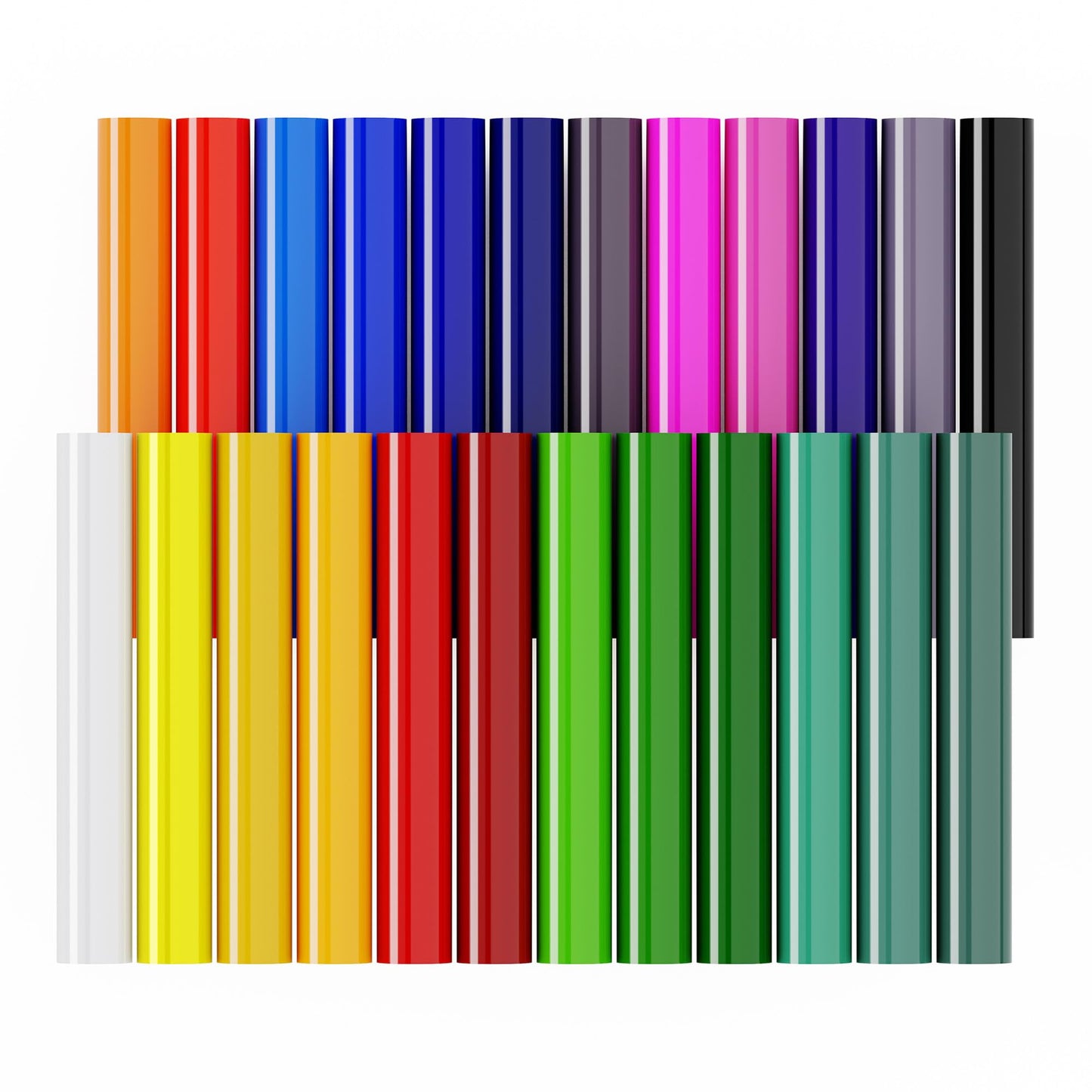 EPRCUT 24 Color Permanent Vinyl Sheets 12"x12" Self-Adhesive for Crafting & DIY