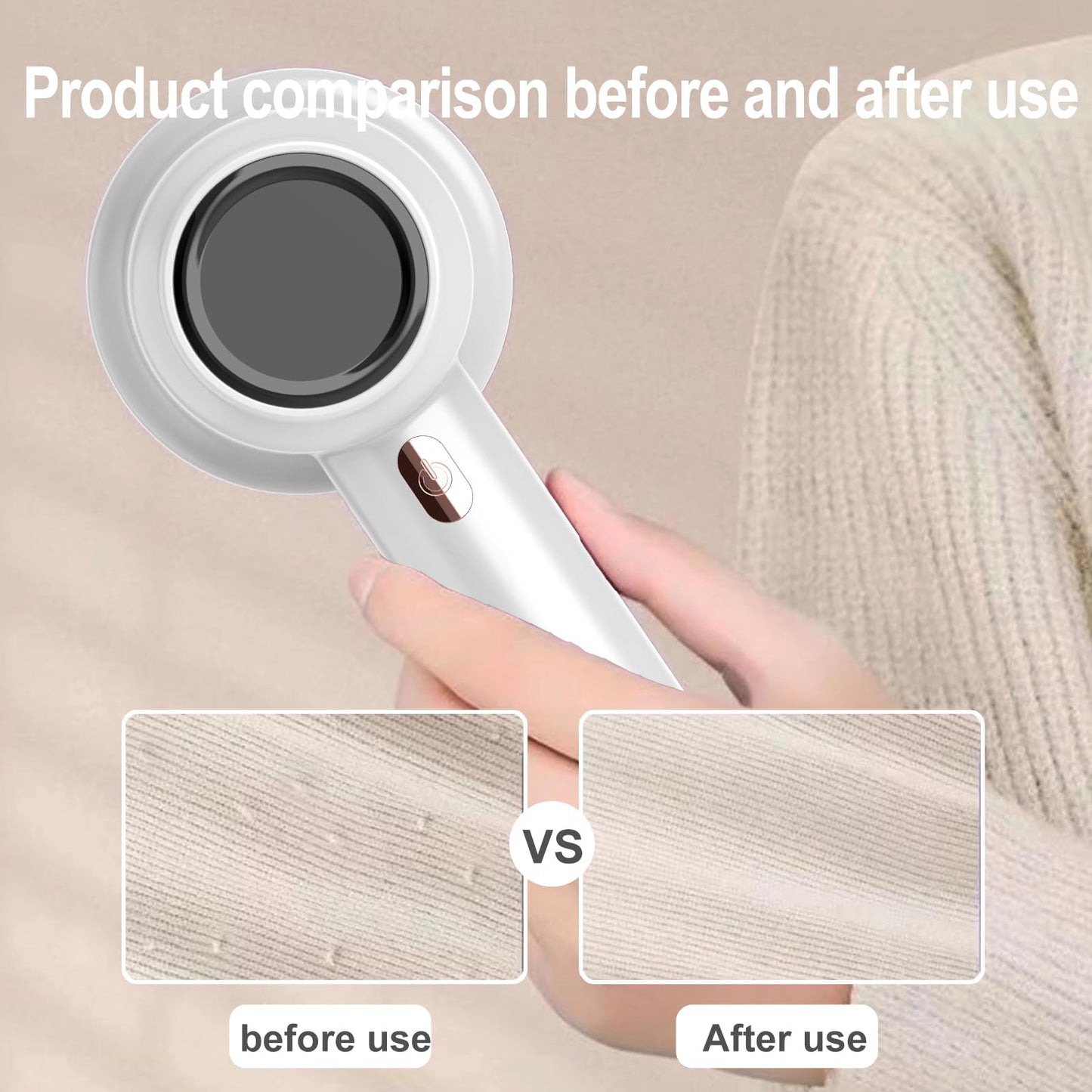 GBARAN Electric Lint Remover - USB Rechargeable Fabric Shaver with 2 Heads