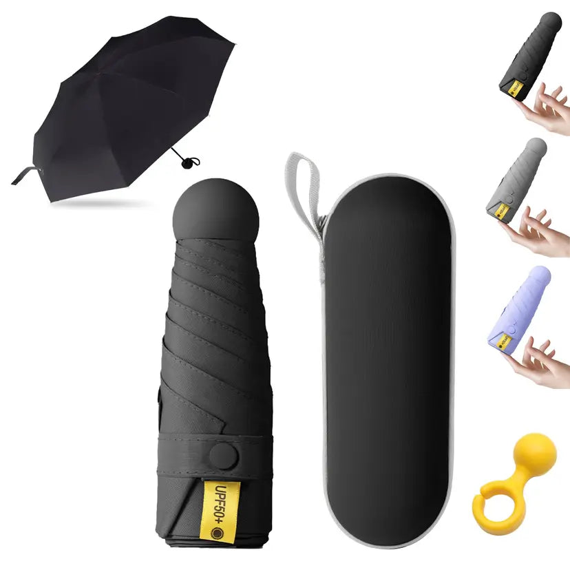 KunpengZen Mini Foldable Travel Umbrella – Compact, Windproof, UV‑Protection