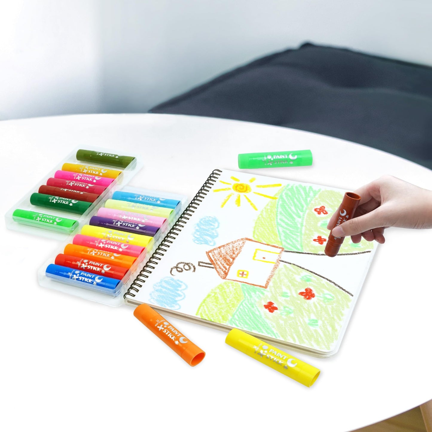 Tempera Paint Sticks,36 Vibrant Colours Washable Paint Sticks For Kids, Quick Drying