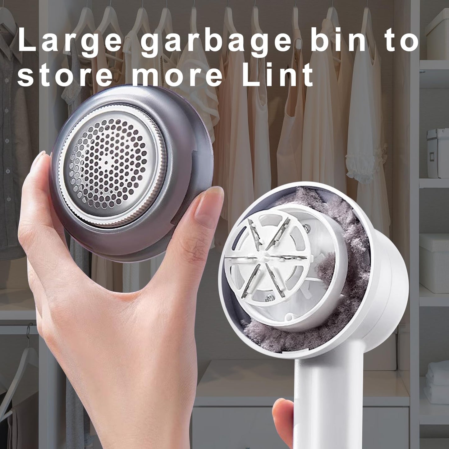 GBARAN Electric Lint Remover - USB Rechargeable Fabric Shaver with 2 Heads