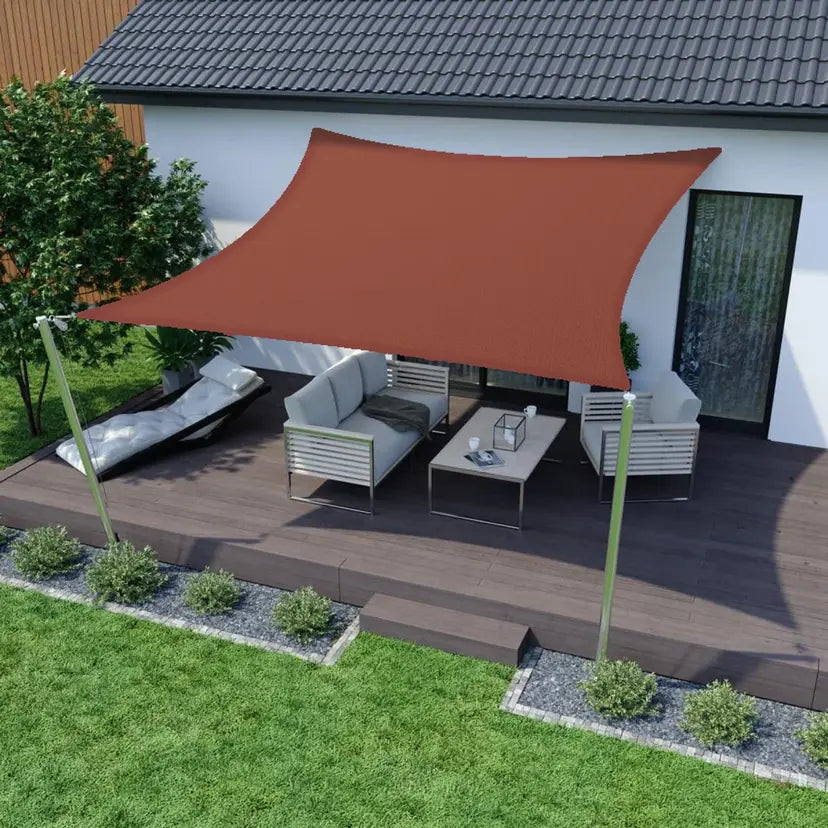 HOMPER 3×4 m Waterproof Sun Shade Sail – 95 % UV Outdoor Patio Canopy
