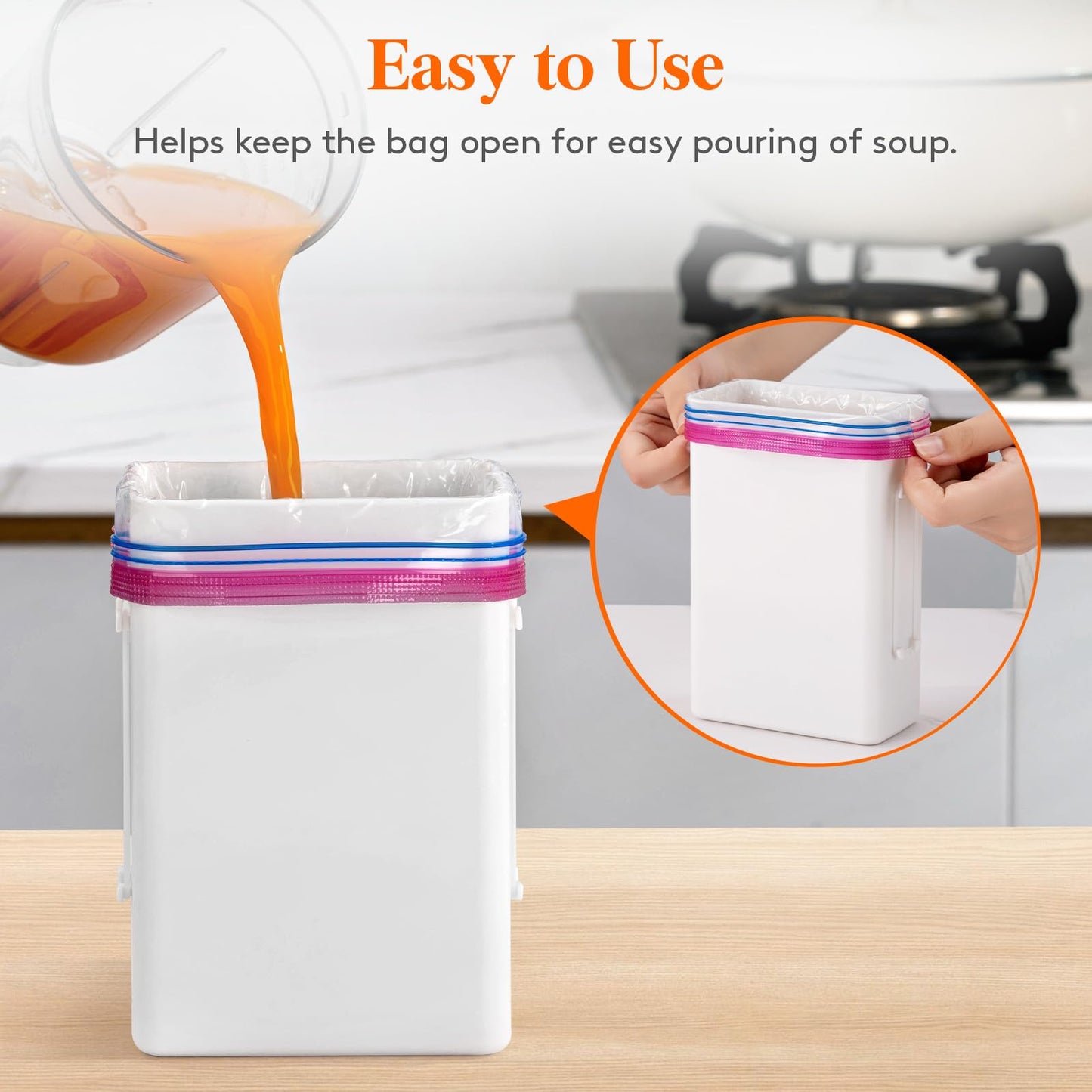 Lifewit Freezer Soup Containers 3 Pack, 4 Cup Silicone Meal Prep Storage Mold