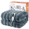 Heated Throw Electric Blanket Faux Fur Fast Heat Auto Shut-Off