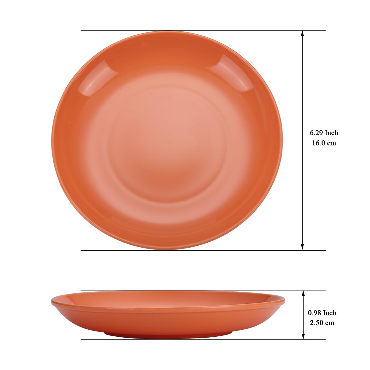 Evanda 16 cm Multicolour Unbreakable Plastic Plates ×8 – BPA-Free, Microwave Safe