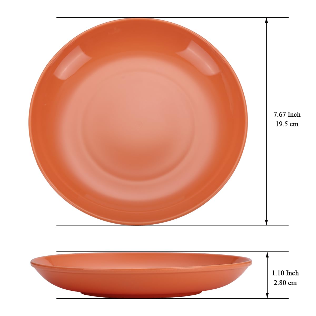 Evanda 16 cm Multicolour Unbreakable Plastic Plates ×8 – BPA-Free, Microwave Safe