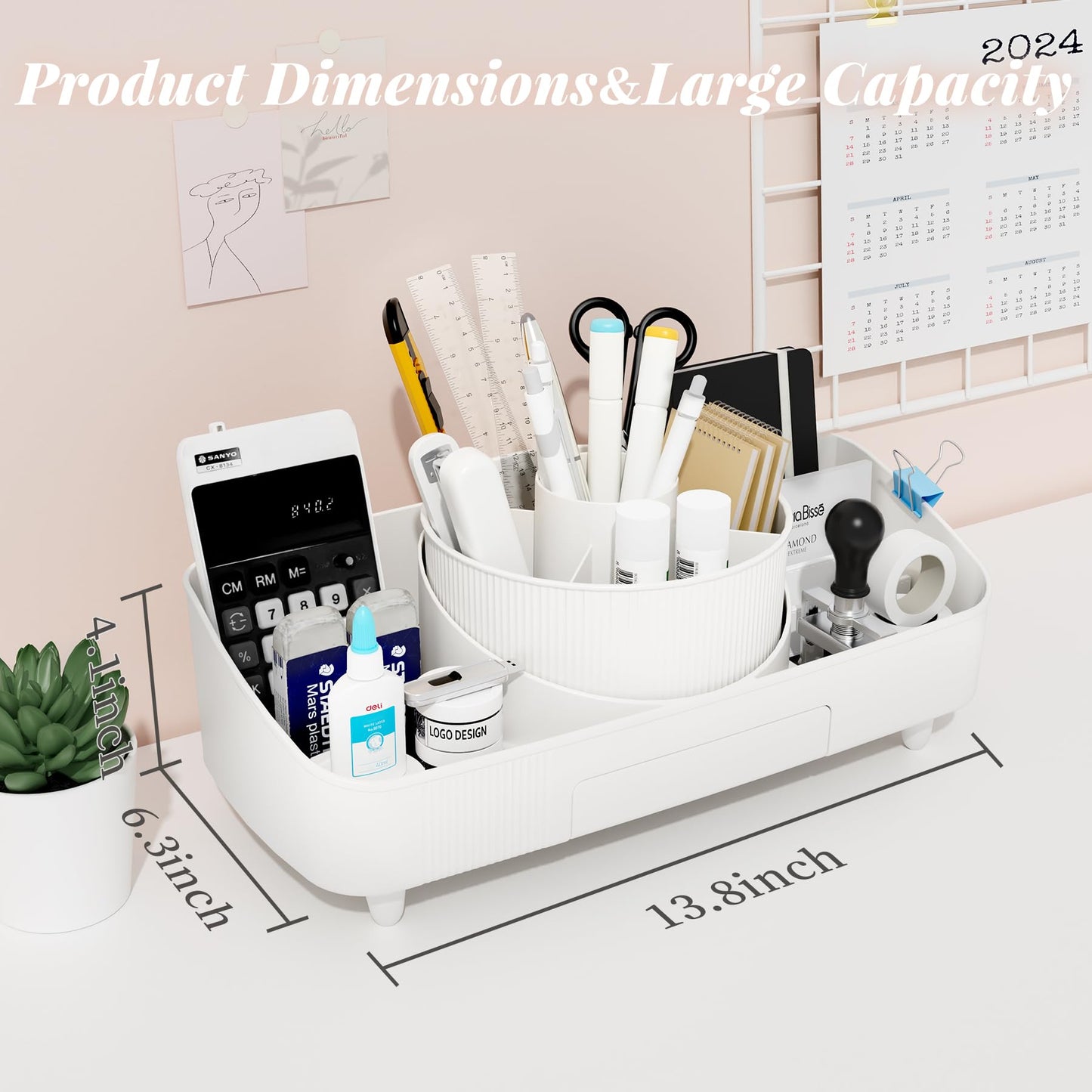 360° Rotating Makeup Organiser with Mirror – Large Capacity Cosmetic Storage Box | Multi-Compartment