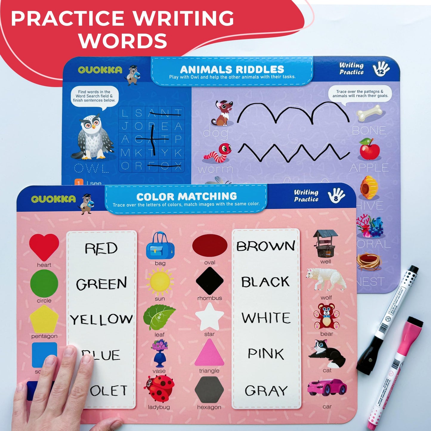 Quokka Wipe Clean Handwriting Activity Book Ages 3-6 • Reusable • 30 Tasks