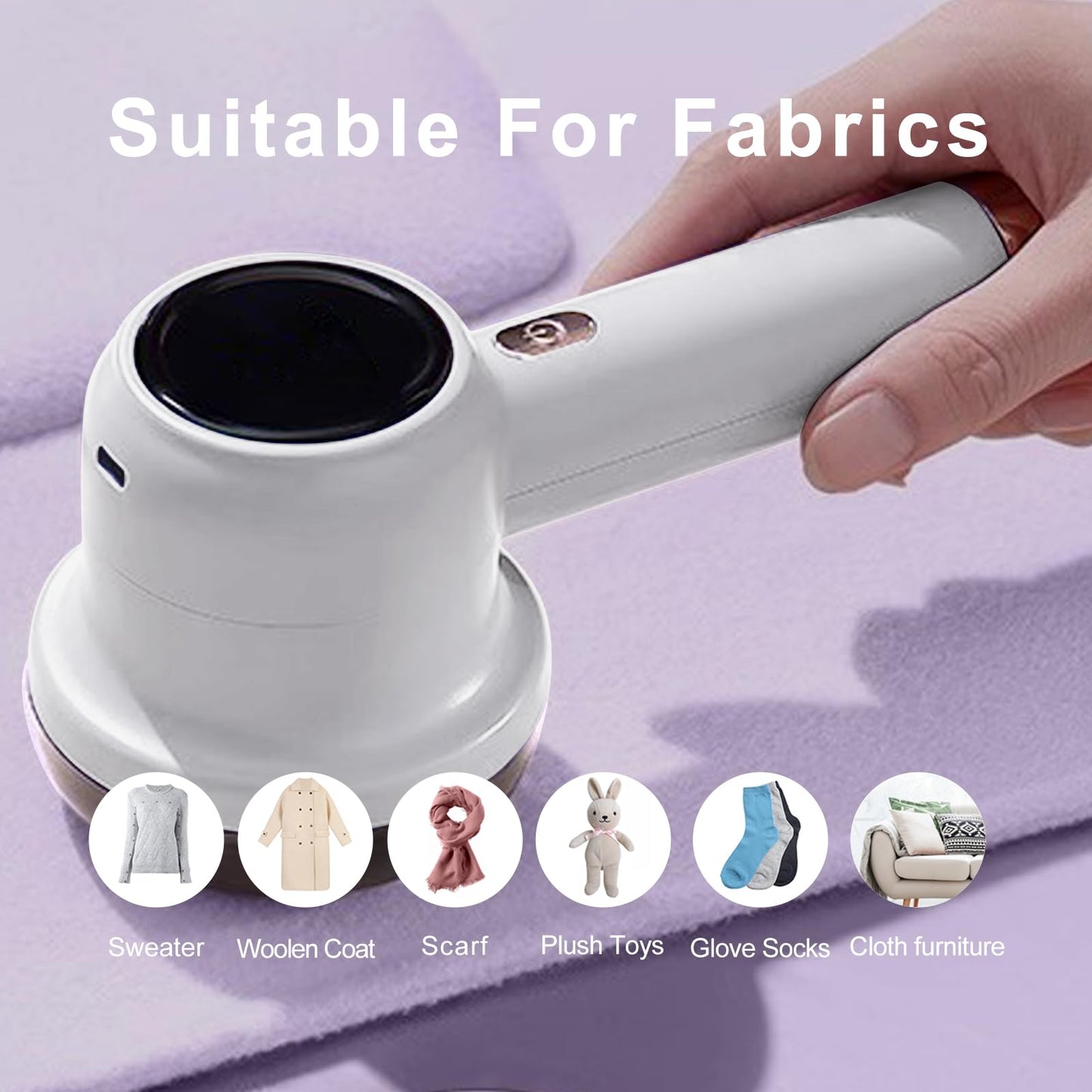 GBARAN Electric Lint Remover - USB Rechargeable Fabric Shaver with 2 Heads