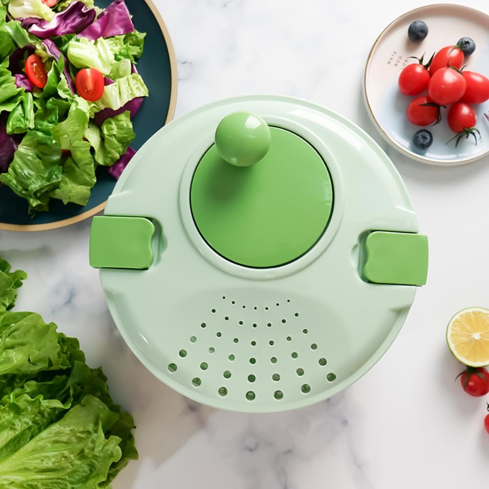4L Salad Spinner Dryer – Wash & Dry Vegetables & Fruits – Kitchen Essential