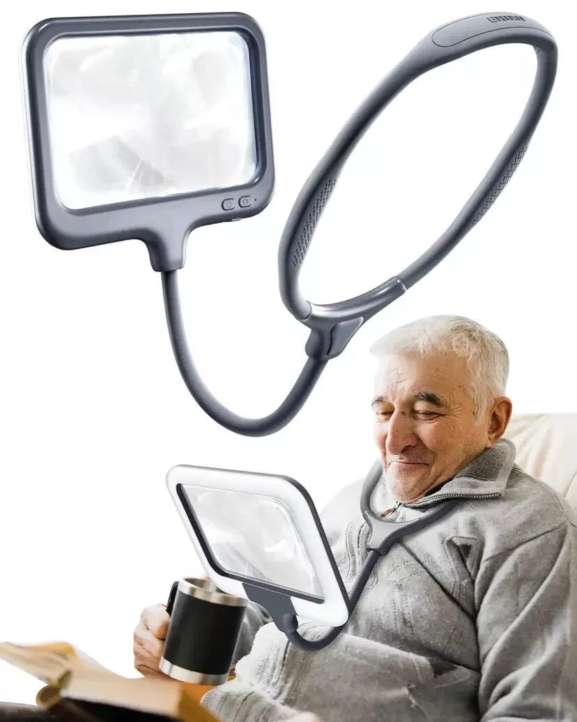 Wearable Magnifying Glass with Light Hands Free