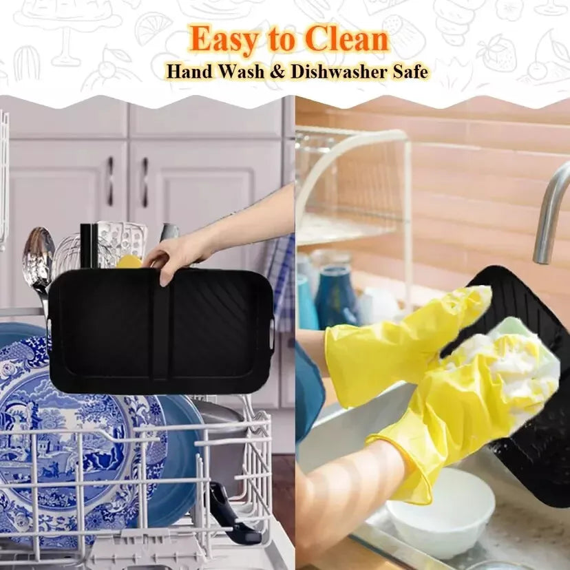 Ninja AF500UK Air Fryer Silicone Liners – 3 Pcs Reusable Non-Stick Tray | Dual Flex Drawer Compatible