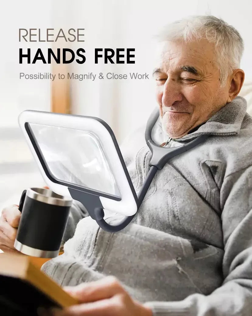 Wearable Magnifying Glass with Light Hands Free