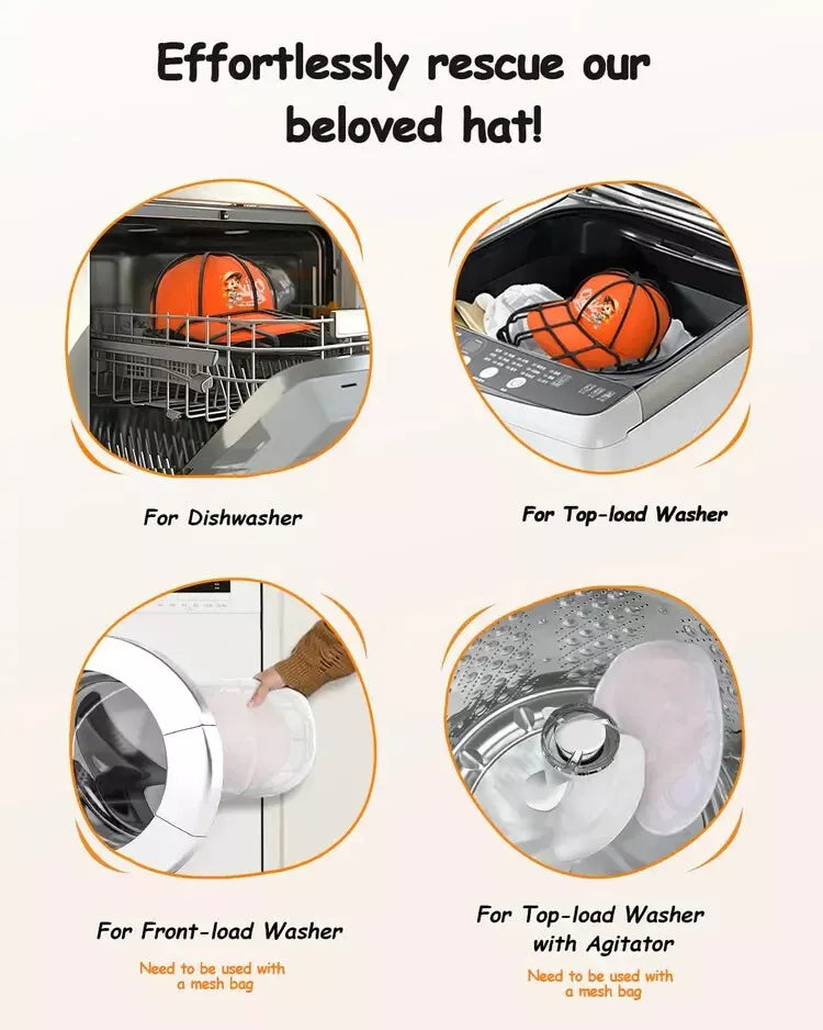 Hat Washer for Baseball Cap Hat Washing Cage Ball Cap Holder 2pk cleaners