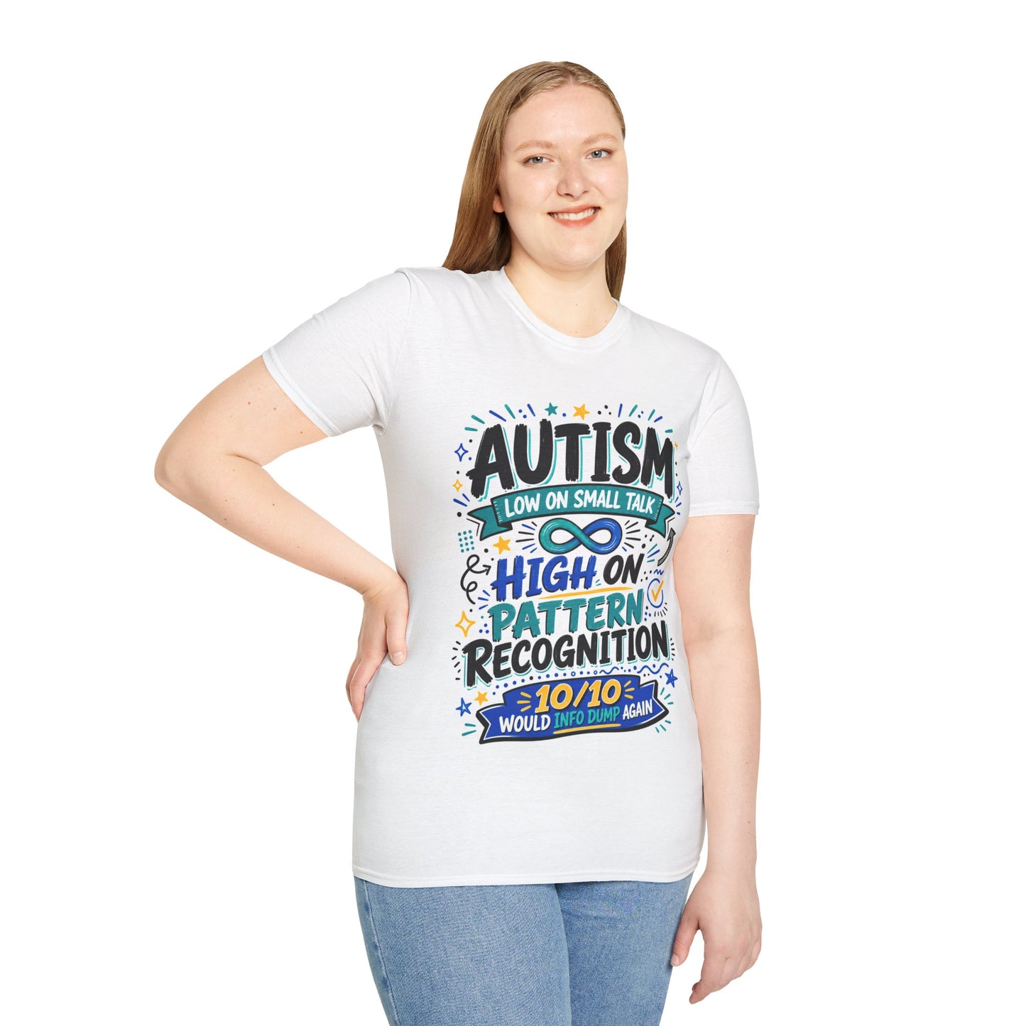 Autism Awareness T-Shirt — "Low on Small Talk, High on Pattern Recognition"