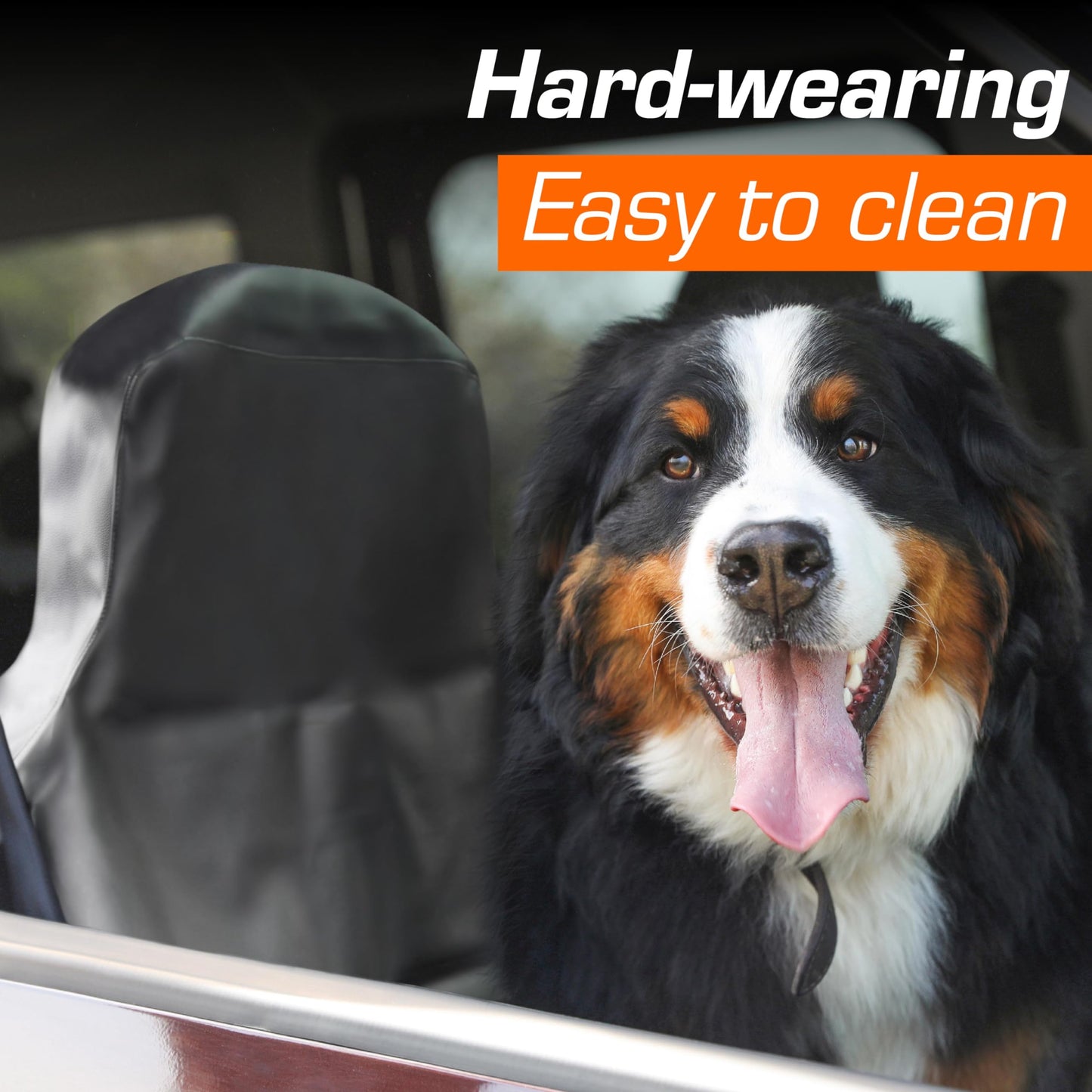 Waterproof Car Seat Cover Universal Heavy Duty Faux Leather Front Seat Protector - Artificial Leather W3