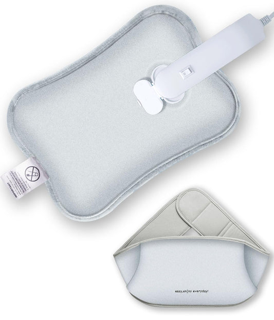Snowpea Electric Hot Water Bottle with 55" Belt – Grey