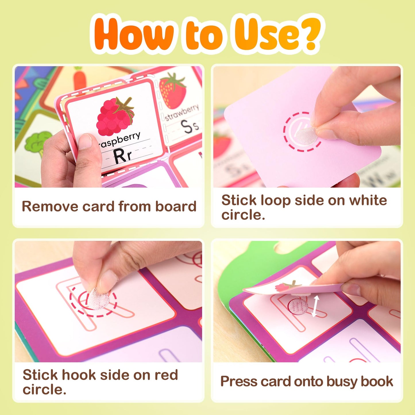 Montessori Busy Board Toddler Activity Book Sensory Learning Pages Multi