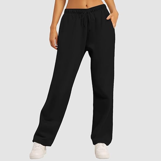 Women Fleece Lined Joggers Medium Thermal Sweatpants Warm Winter Pants