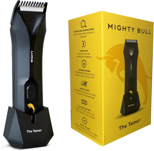 Tamer Waterproof Body Hair Trimmer for Men – USB‑C, Ceramic Blades, 120 Min Runtime
