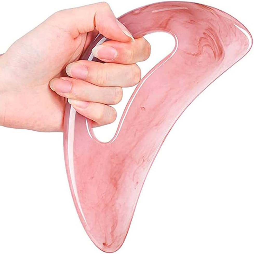 Large Pink Gua Sha Body Massage Tool Lymphatic Drainage Scraper
