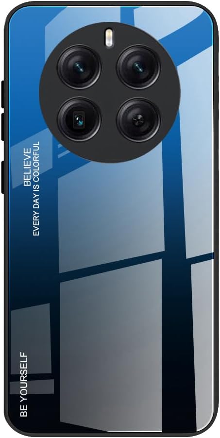 Realme 12 Pro Plus 5G Tempered Glass Protective Phone Case Blue Black