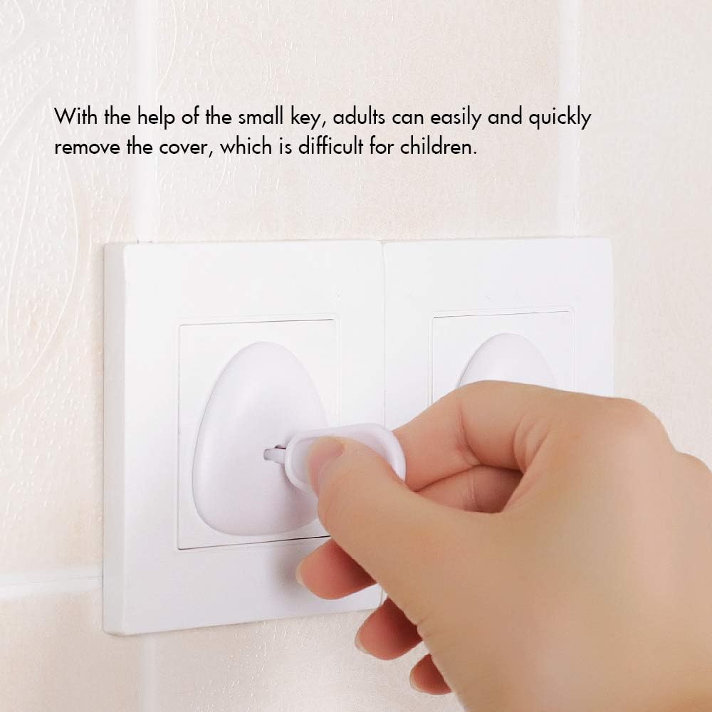 EUDEMON Baby Safety Socket Covers UK 18 Pack Three Hole Plug Protectors