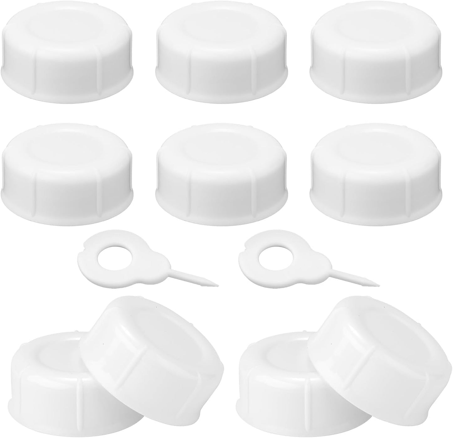 10 Narrow Baby Bottle Caps Storage Lids Replacement + Needles