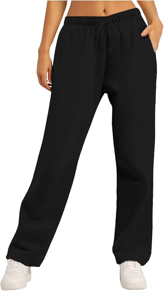 Women Fleece Lined Joggers Medium Thermal Sweatpants Warm Winter Pants