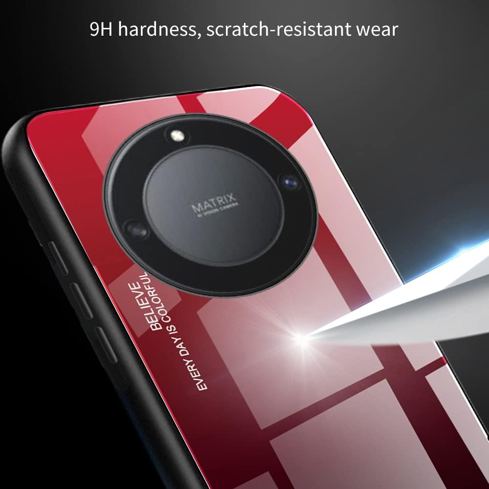 DEDUX Gradient Tempered Glass Shockproof Phone Case Cover