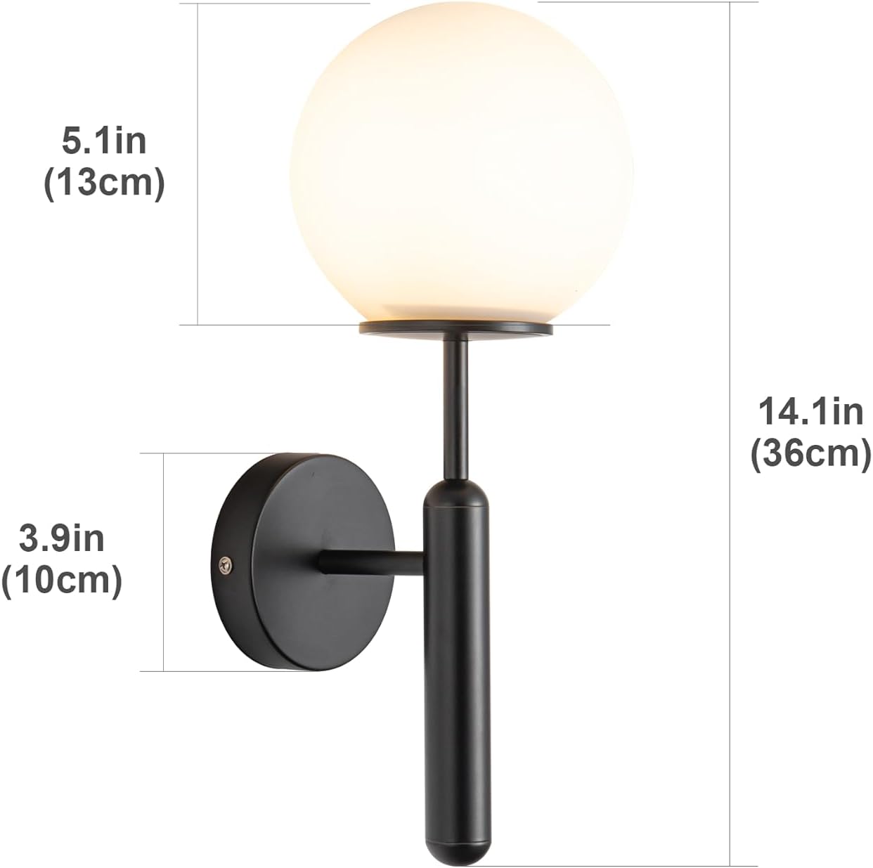 Battery Wall Sconces Set of 2 Remote Control Dimmable Glass Shade Lights