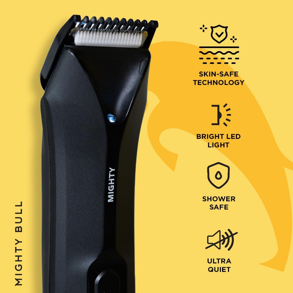 Tamer Waterproof Body Hair Trimmer for Men – USB‑C, Ceramic Blades, 120 Min Runtime