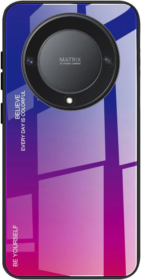 DEDUX Gradient Tempered Glass Shockproof Phone Case Cover